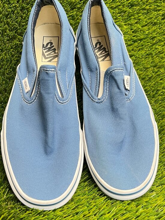 Vans Classic Slip-On Mens Size 9.5 Blue White Athletic Skateboard Shoes Sneakers main image 9